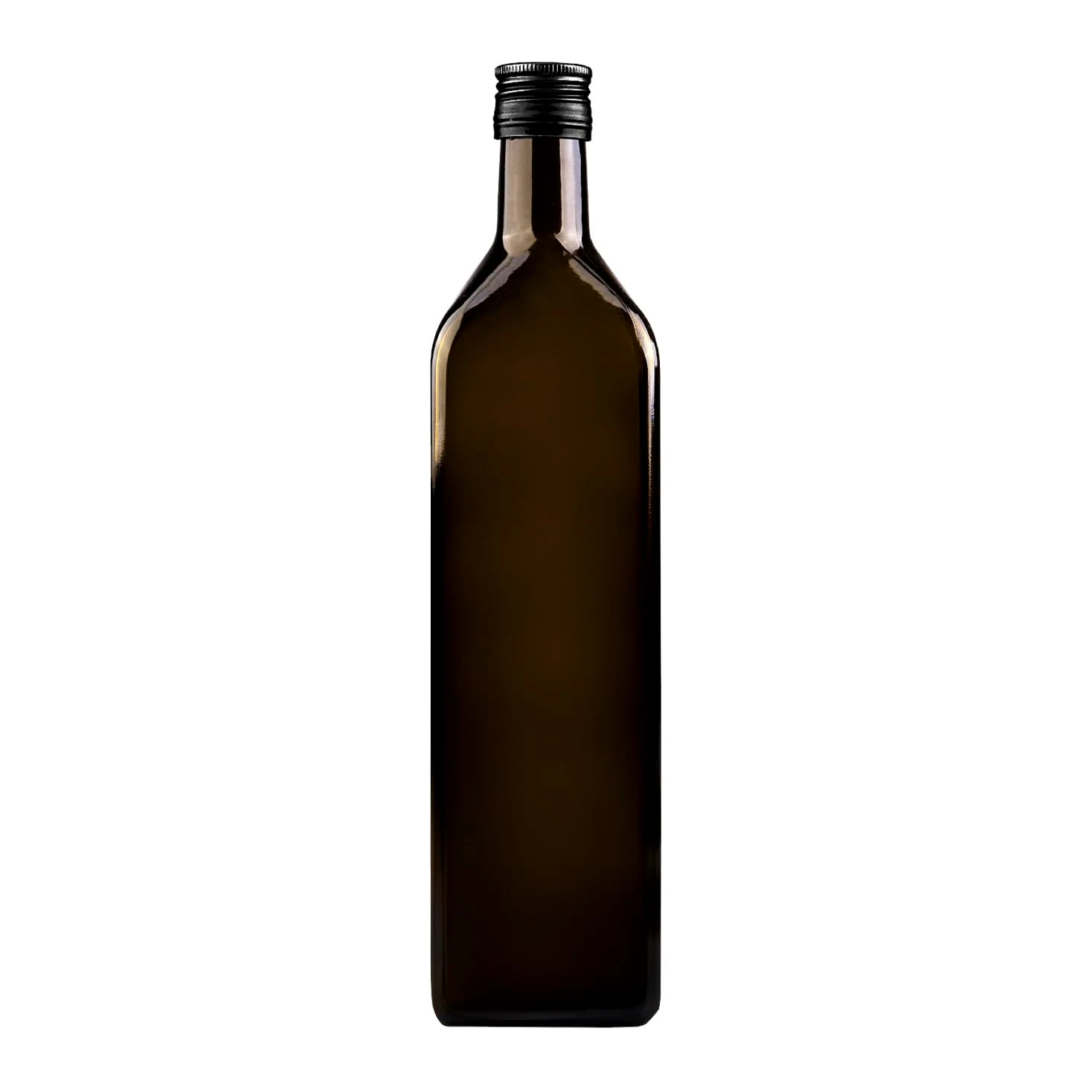 Lot de 25 bouteilles en verre 1000 ml (1 L) vert olive, pour huile, vinaigre, vin et liqueurs, bouteilles de haute qualité pour la restauration et le stockage