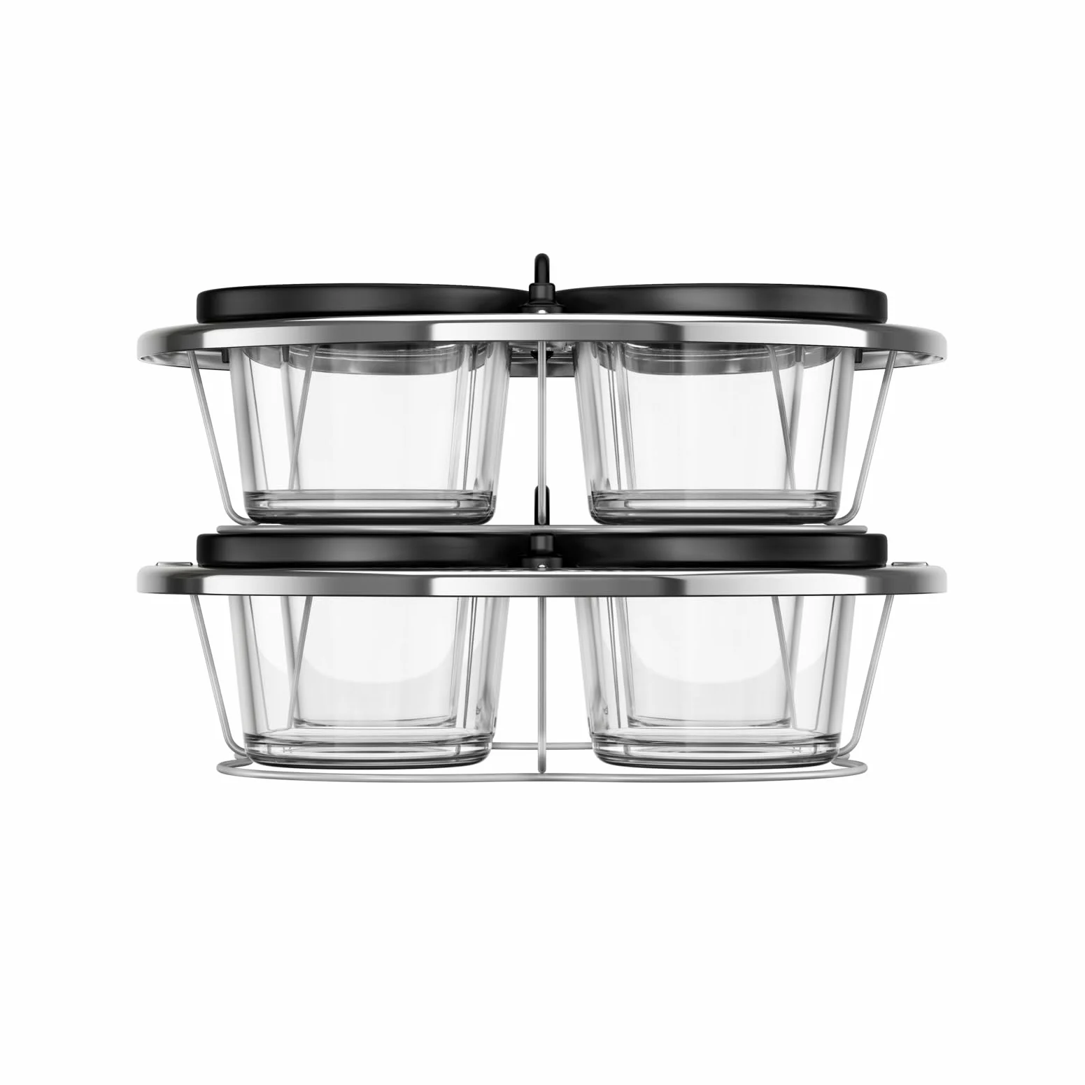Moulinex Kit de 8 verrines superposables, Cookeo, Couvercles, Entrées, Yaourts et desserts, XA6140E0