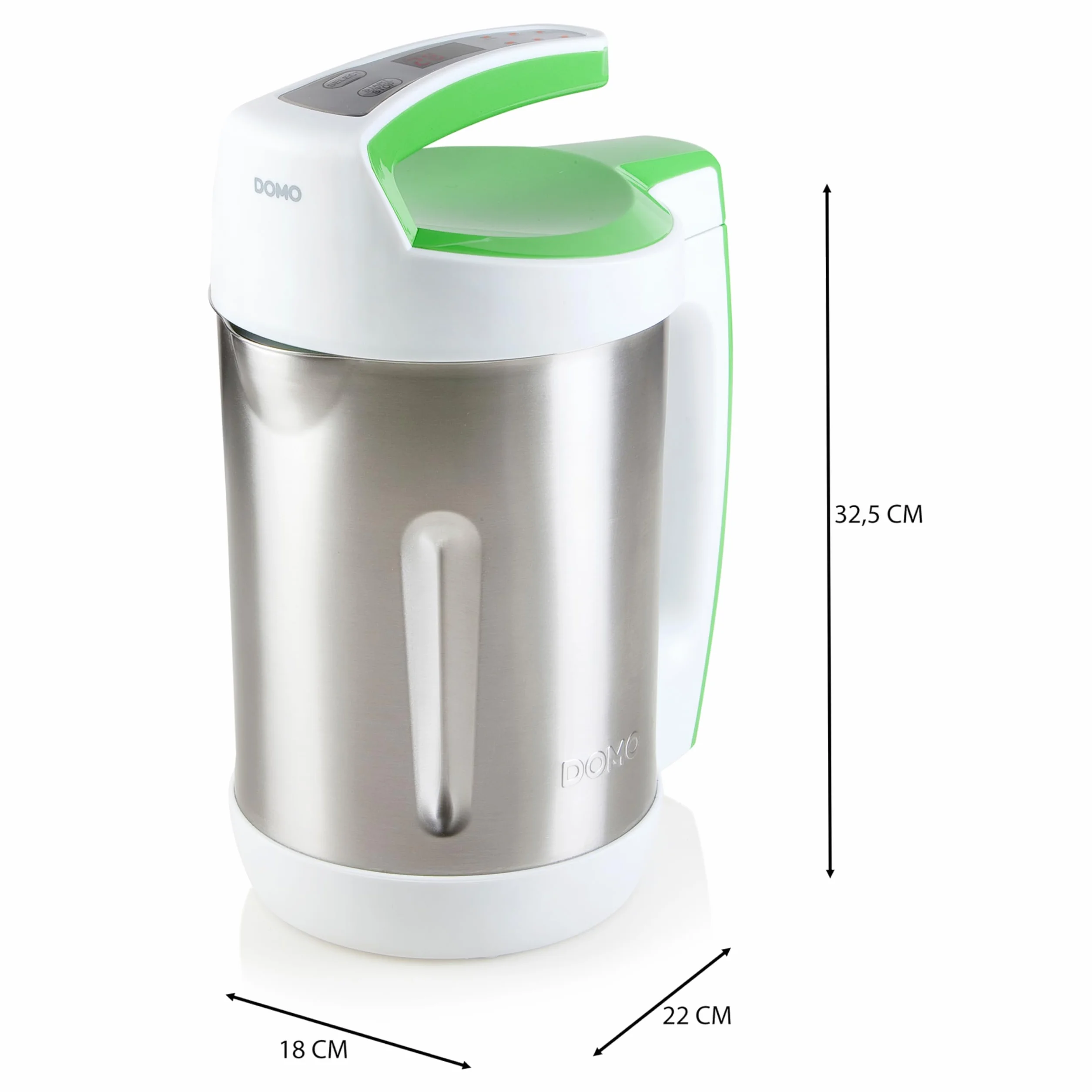 DOMO DO705BL Blender mixeur - Soupe maker avec 6 programmes - Extra smooth, Chunky, Juice, Jam et Clean - LED - 2L