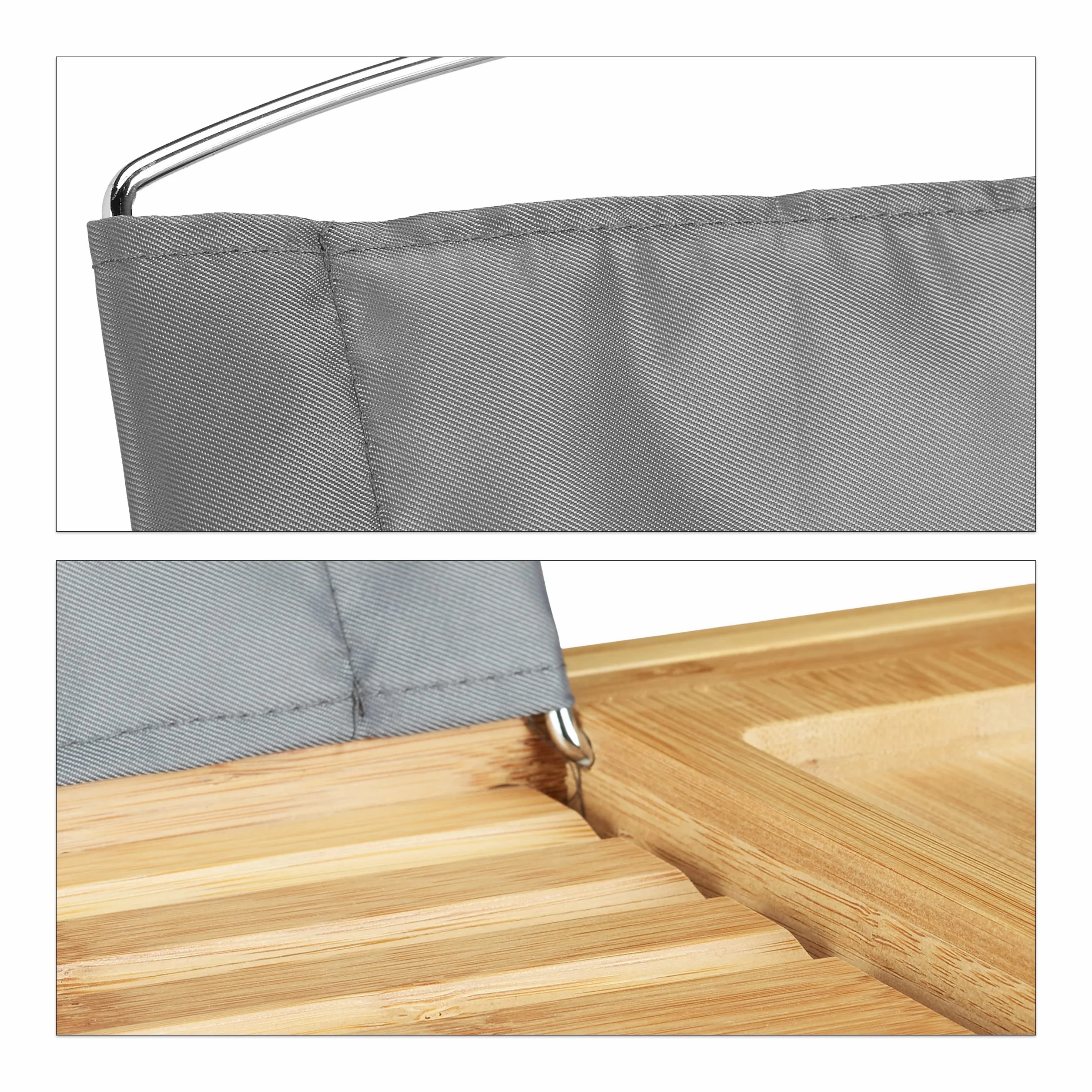 Relaxdays Pont de baignoire bambou baignoire extensible salle de bain serre-livre HxlxP: 19 x 107,5 x 23 cm, nature