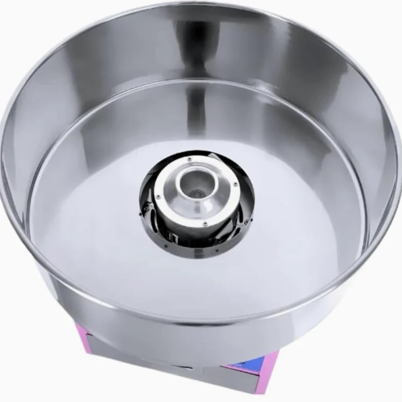Machine à Barbe à Papa Professionnelle avec Bulle de Protection – 1,8 kg/h, Acier Inox, Cuve 50 cm – Thermostat Réglable – Idéale Événements, Fêtes, Kermesses