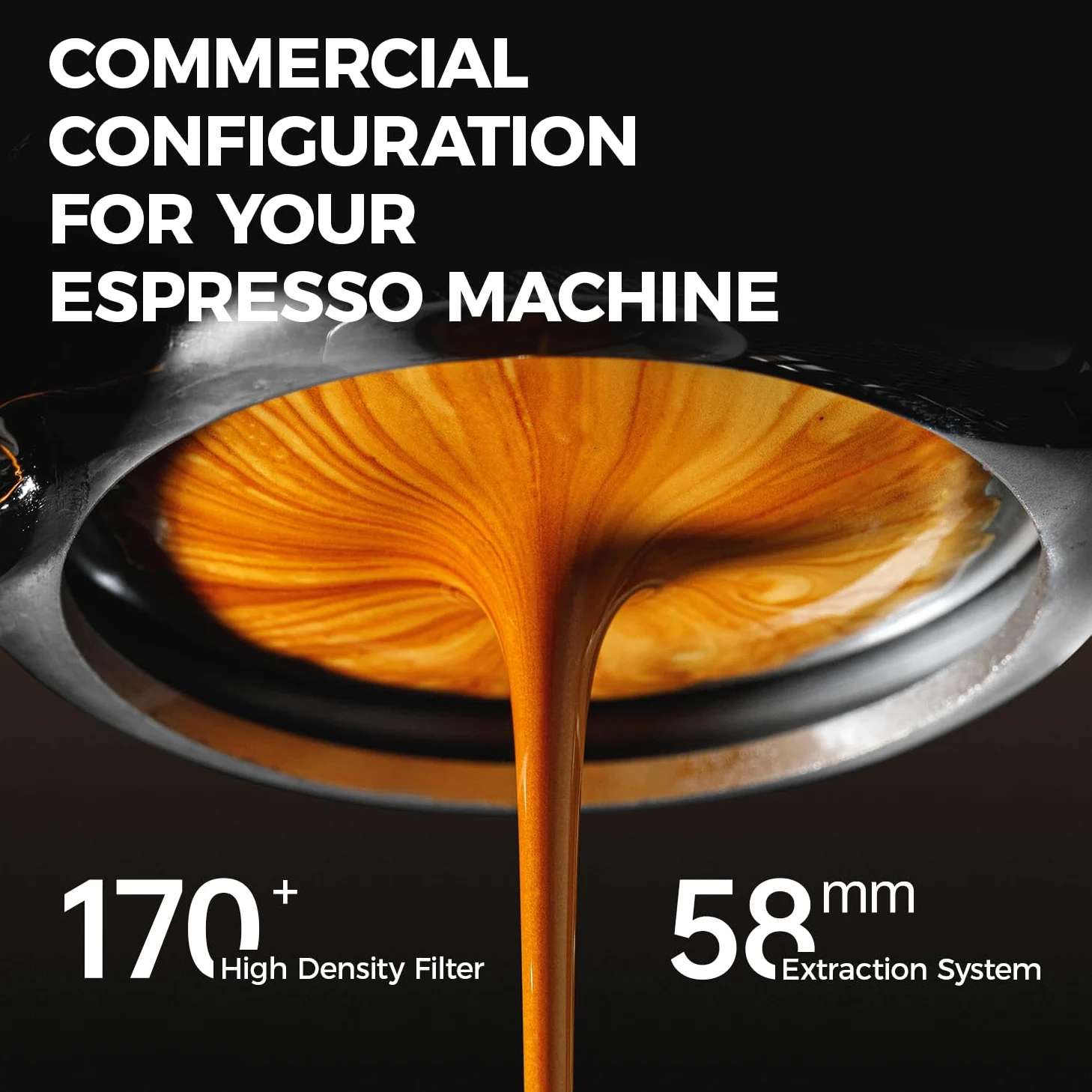 CAFELFFE MK-902 Machine à expresso 20 bars, machine à café entièrement en acier inoxydable, mousseur à lait puissant pour latte/cappuccino, café chaud/froid, réservoir de 1,5 l et 1350 W