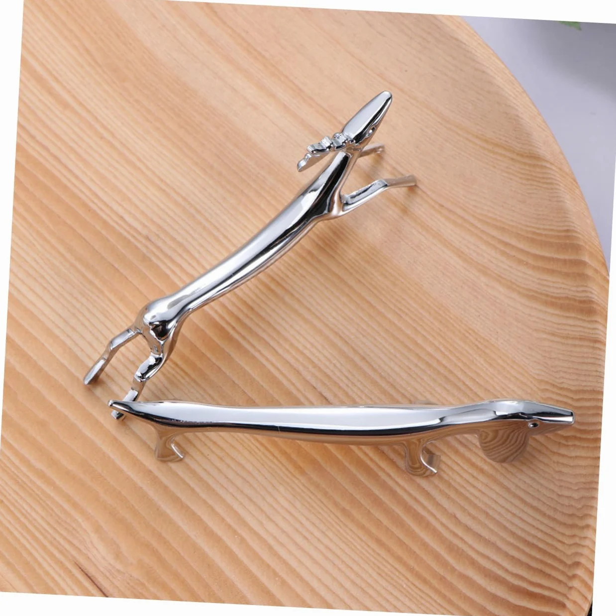 Repose-Baguettes, Supports pour Baguettes de Restaurant, Lot de 4, argenté, 9 x 2 x 2,5 cm