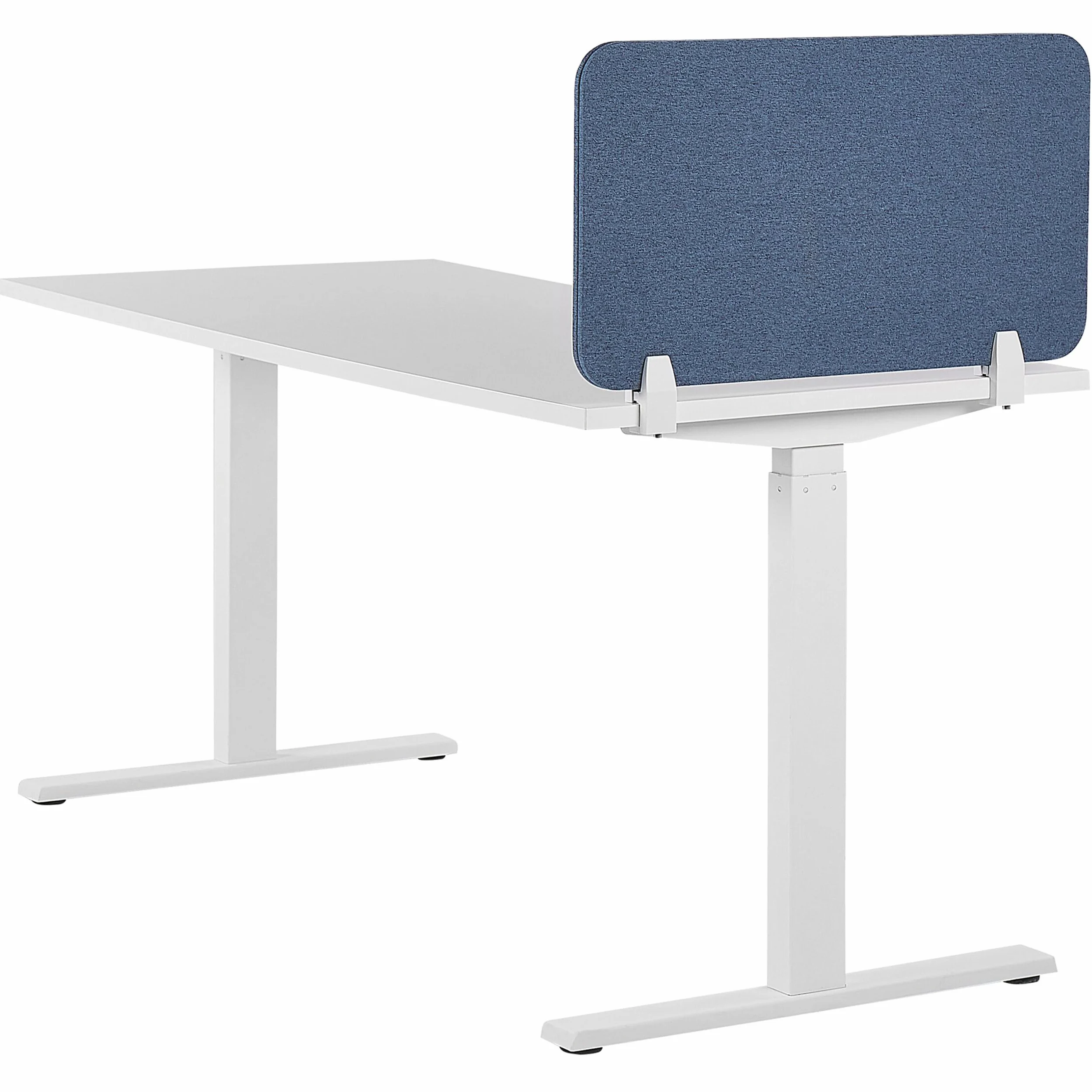 Beliani Séparateur Cloison Acoustique de Bureau et Table Bleu 80 x 40 cm Réduit Le Bruit et Les Distractions Visuelles Idéal pour Le Open Space