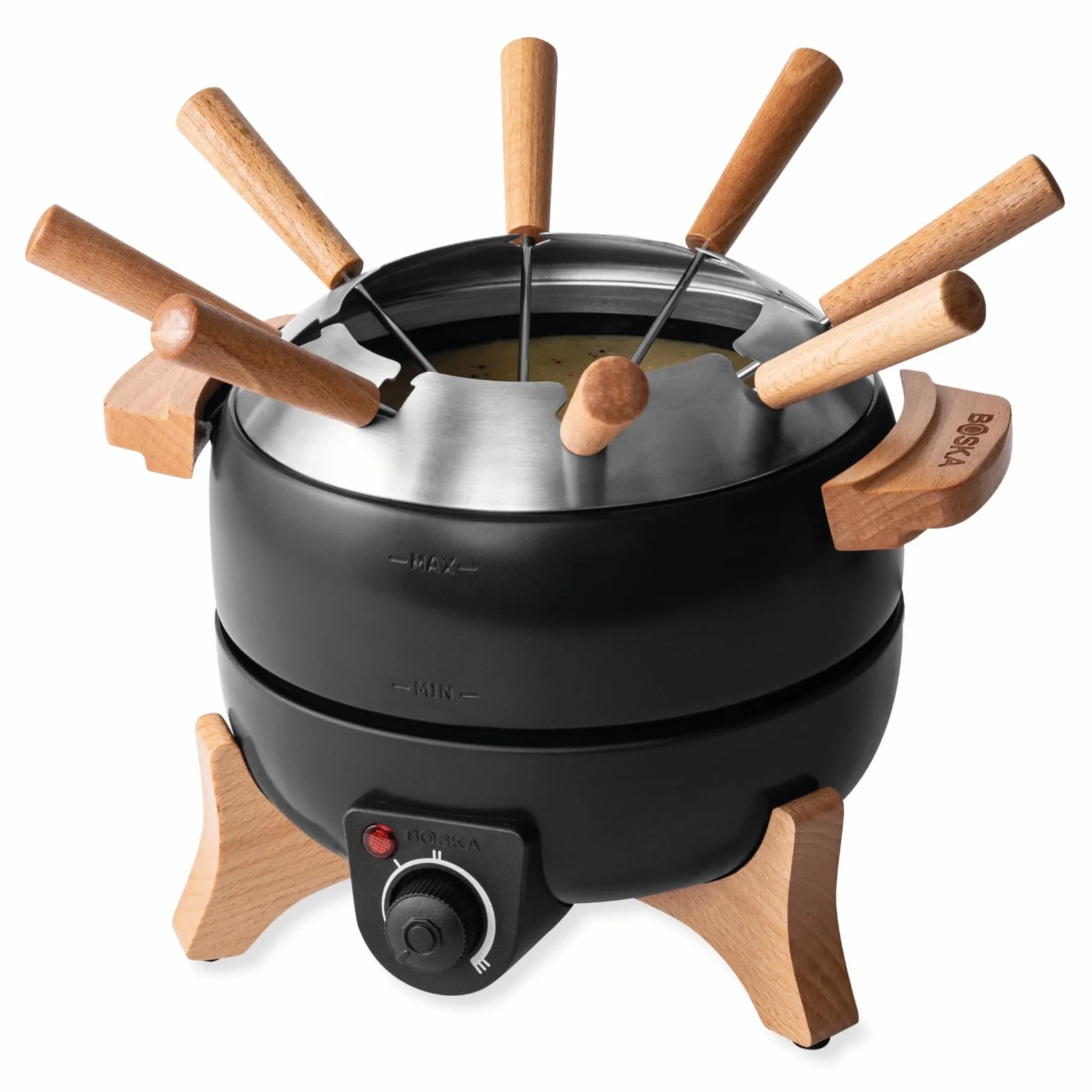 Boska Service à Fondue Électrique Party - Fondue electrique - Pour Fondue de Fromage, Fondue au Chocolat, Hotpot, Fondue chinoise - Appareil a fondue electrique - Contrôle de Température - 2.3 L