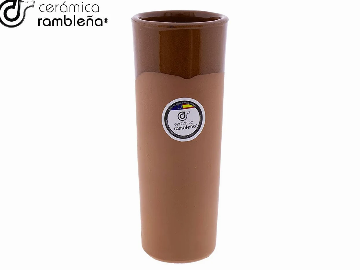 CÉRAMIQUE RAMBLAIGNE | Lot de 6 verres à bière | Tubes à bière en argile rouge | Verres à eau | 300 ml