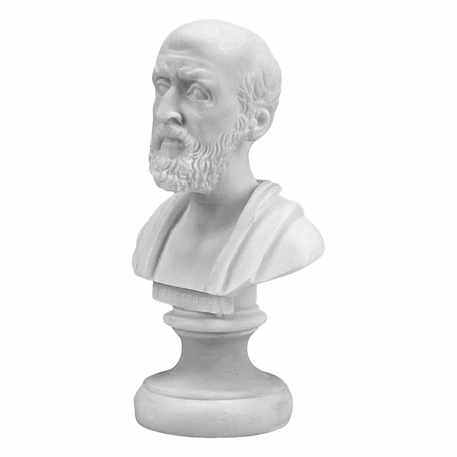 Generic Hippocrates 256401023857 Statue en marbre moulé avec buste du père de la médecine Blanc