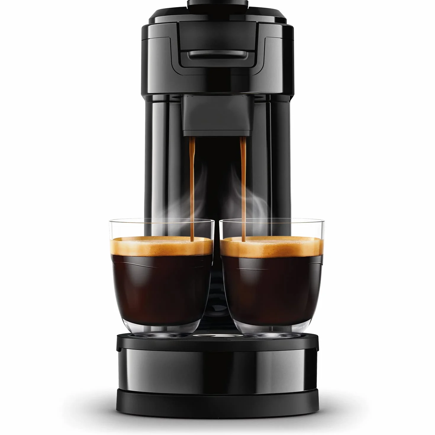 Philips Senseo Switch HD6592/64 Machine à café à dosettes et filtres, technologie d'infusion 2 en 1, réservoir d'eau de 1 litre, 7 tasses en un seul passage, noir laqué