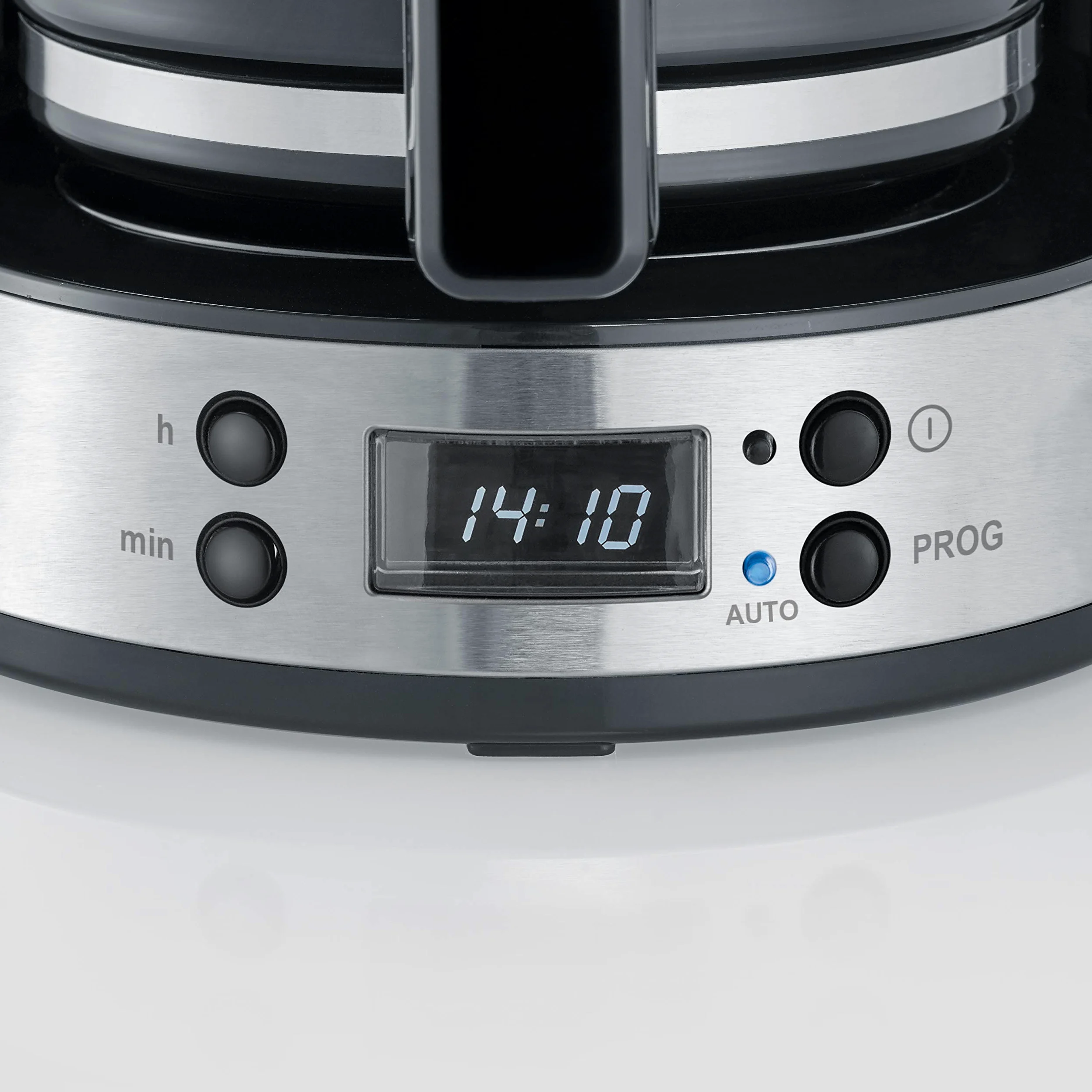 Severin Cafetière Programmable "TYPE Switch", 1000 W, jusqu‘à 10 tasses, AromaSwitch, Sélecteur d'arômes, Noir/Inox, KA 4826