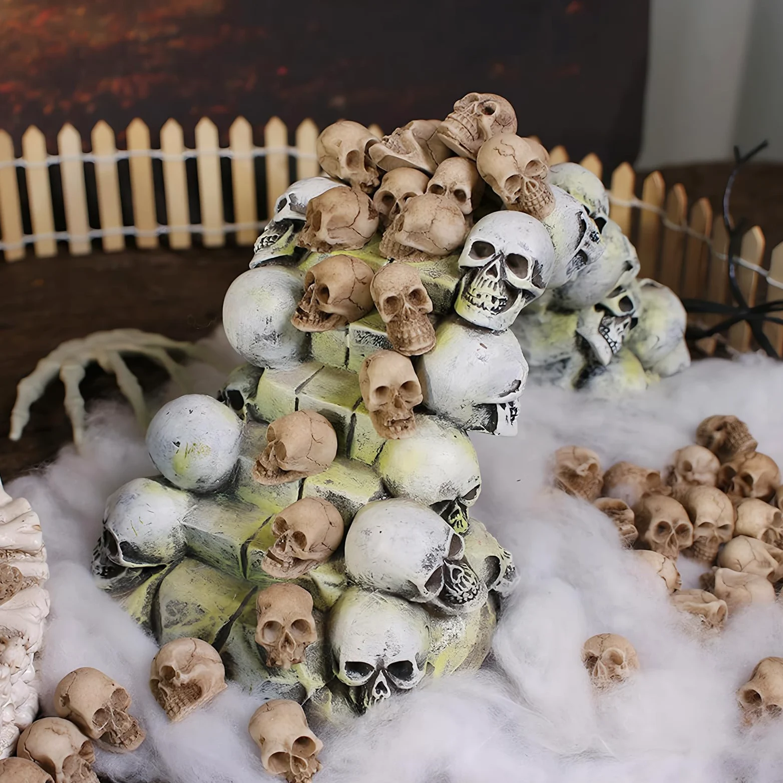 20 Pièces Mini Têtes de Squelette, Halloween Résine Tête De Crâne, Décor De Mini Crânes, pour Le Paysage Jardin en Pot décor, Carnaval, Maison Hantée, Fête d'horreur