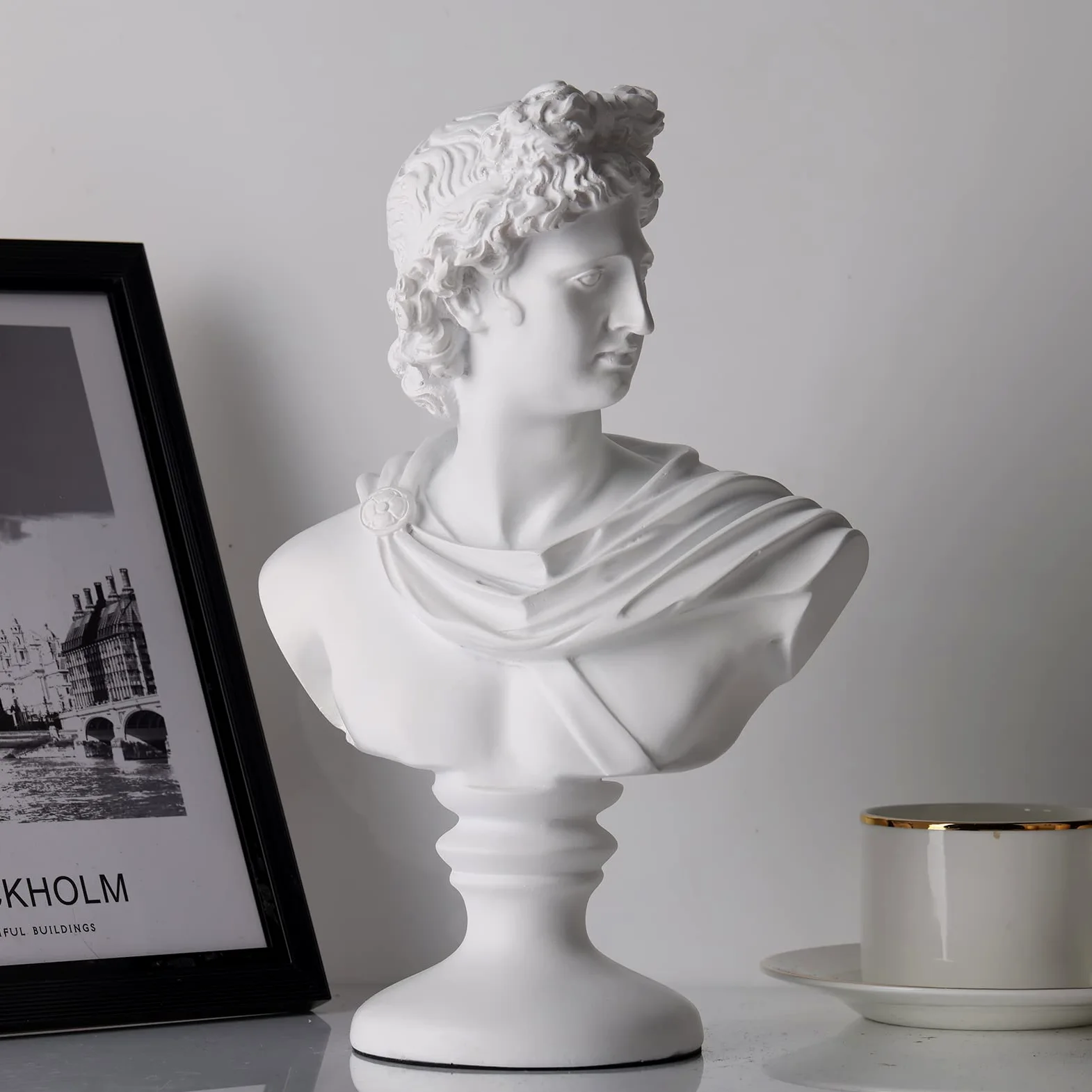 Mythologie Grecque David 30CM - Buste Décoratif Antique, Sculpture Intérieure, Objet Moderne, Aphrodite Statue Décorative
