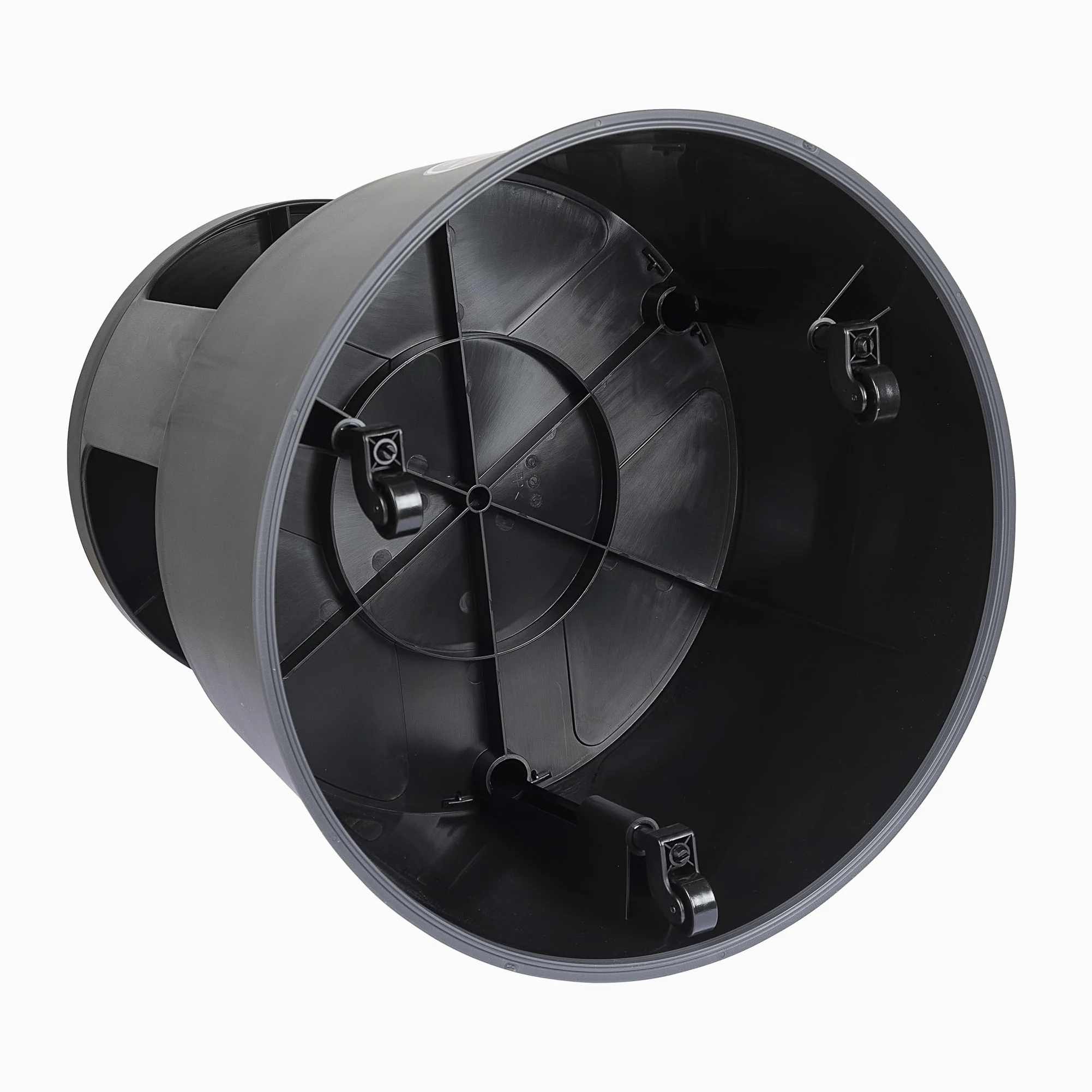 WEDO Super Step Tabouret à roulettes en Plastique incassable - Pied d'éléphant - Certifié TÜV GS - Fabriqué en Allemagne - Antidérapant - Hauteur : Environ 43 cm - Charge maximale : 150 kg - Noir