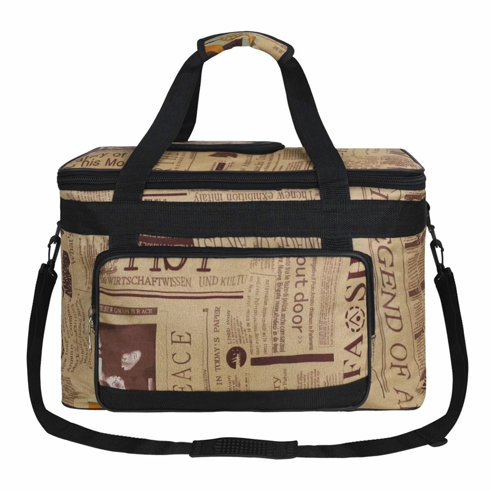 YJZQ Sac Besace pour Kit d'artist Portfolios Artiste Trousse géante pour Fournitures artistiques Sacoche Mallette Peinture Boîte Rangement rétro Style Journalistique