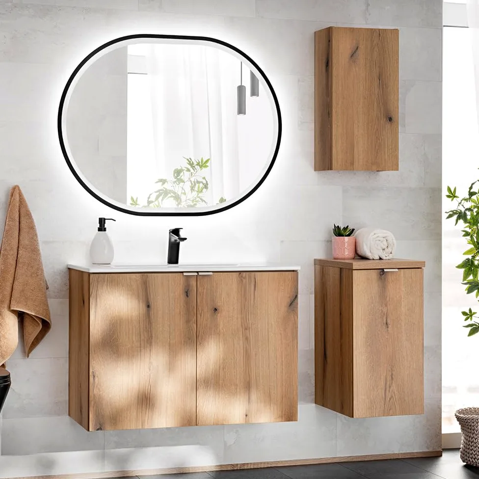 Lomadox Armoire murale de salle de bain, 30 cm, chêne