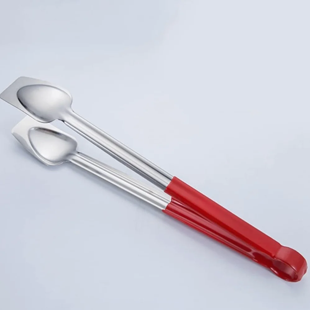 2pc Pinces de Cuisine Pinces de Cuisine en Acier Inoxydable Pinces de Service Accessoires de Cuisine ustensiles de Cuisine (Couleur : A, Taille : L) (AL)