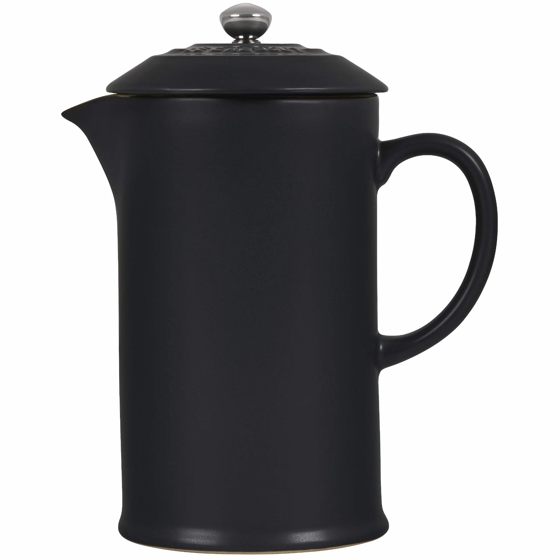 LE CREUSET Cafetière avec Piston en Inox, 1L, Céramique, Noir Mat, 91028200000000
