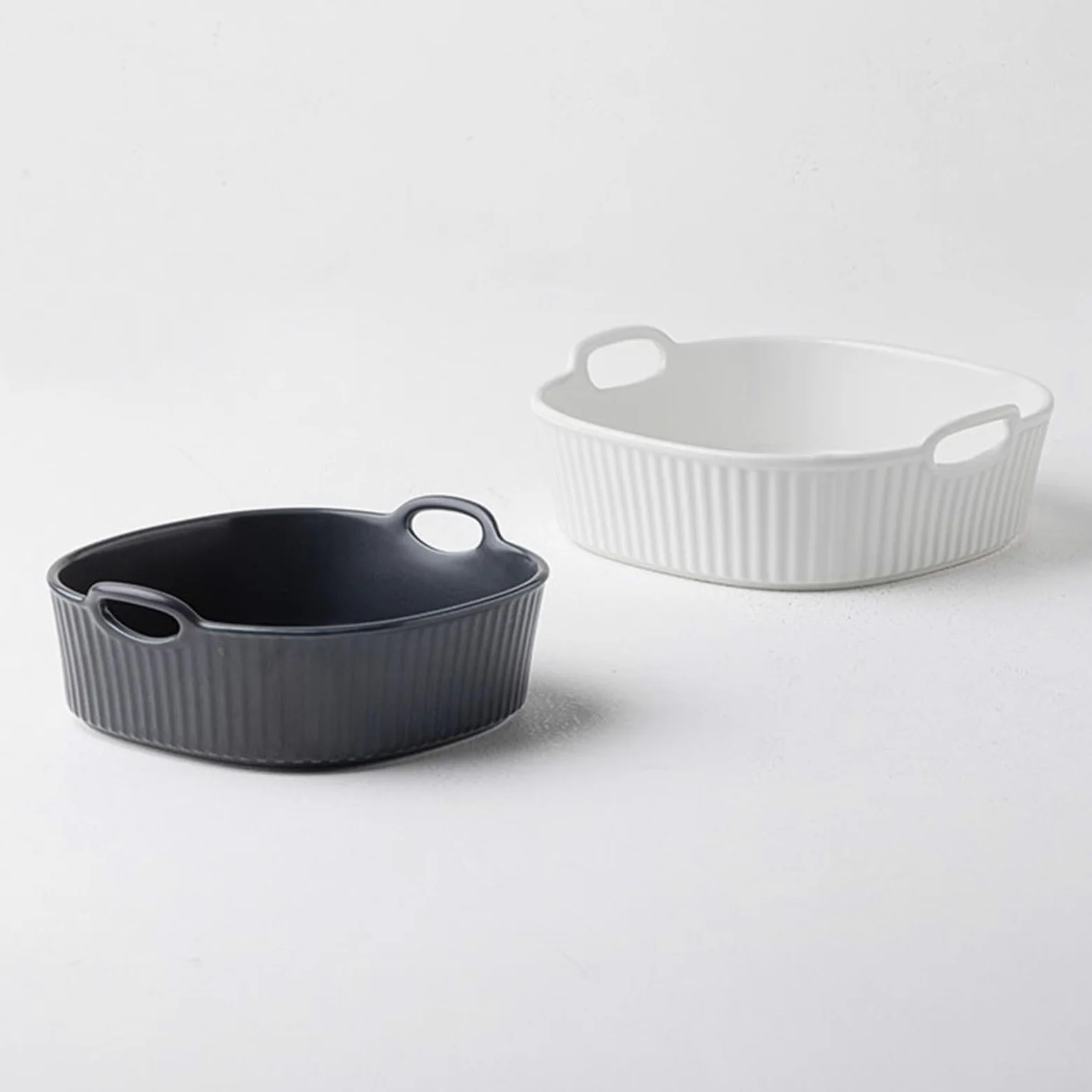 Plat de cuisson carré pour fromage, riz, four à micro-ondes, plat de cuisson en céramique, bol de cuisson à double oreille, plat de cuisson, plat à rôtir