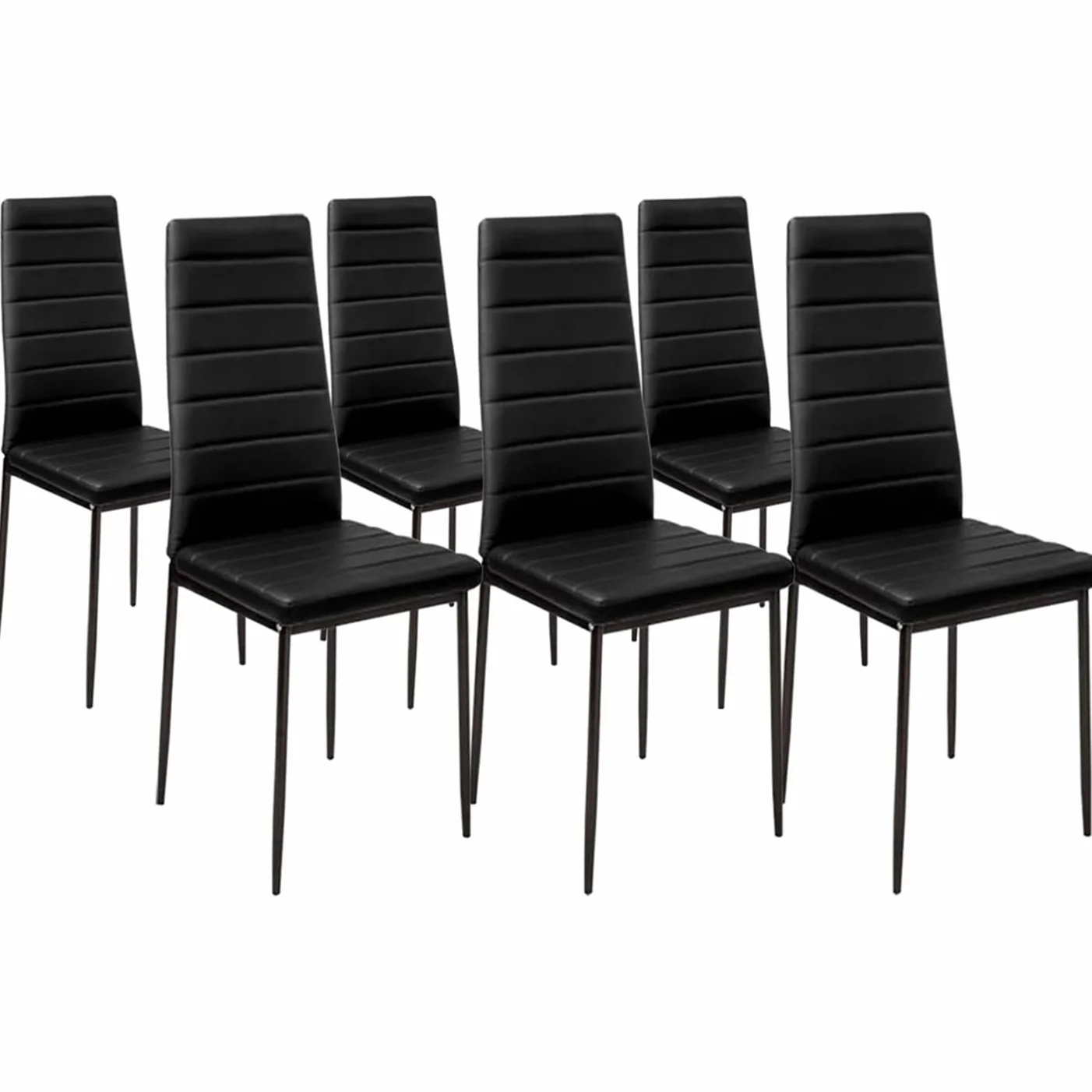 IDMarket - Ensemble Table à Manger Georgia 140 cm Imitation hêtre et Noire et 6 chaises Romane Noires