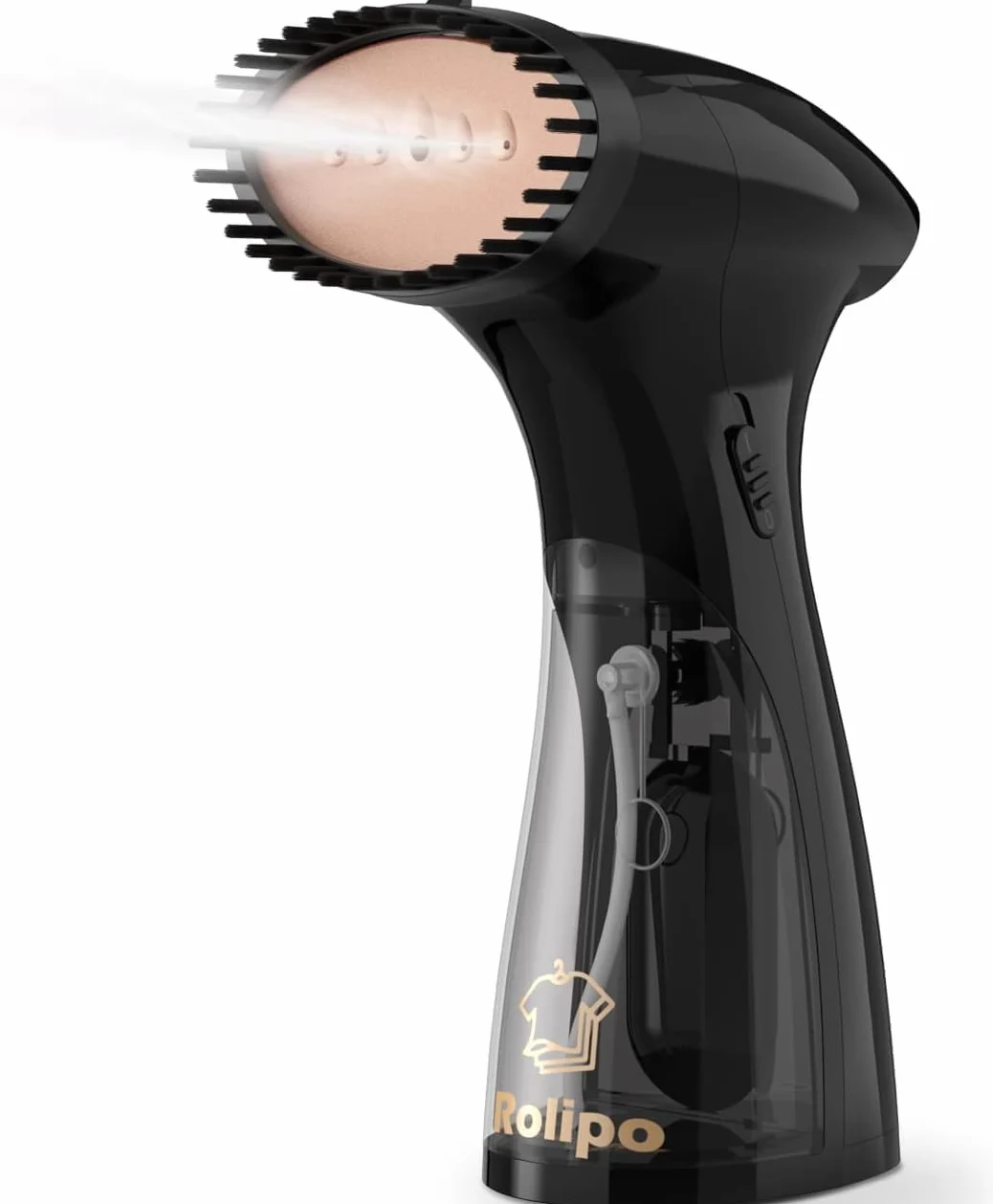 Rolipo Défroisseur Vapeur, Fer à Repasser de Voyage Portable Pour la Maison, Le Bureau ET Les Voyages, Compact ET Léger, Chauffe Rapide, Steamer Défroisseur (black)