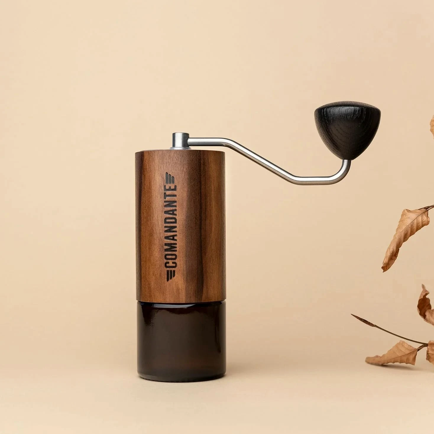 Comandante Moulin à café C40 MK4 Walnuss, Ambre Liquide, Argenté/Marron