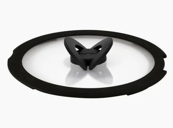 Tefal Ingenio - Lot de 4 couvercles en verre - Diamètre : 22/24/26/28 cm - Avec poignée rabattable et ouverture de sortie de vapeur - Verre/silicone - Passe au lave-vaisselle