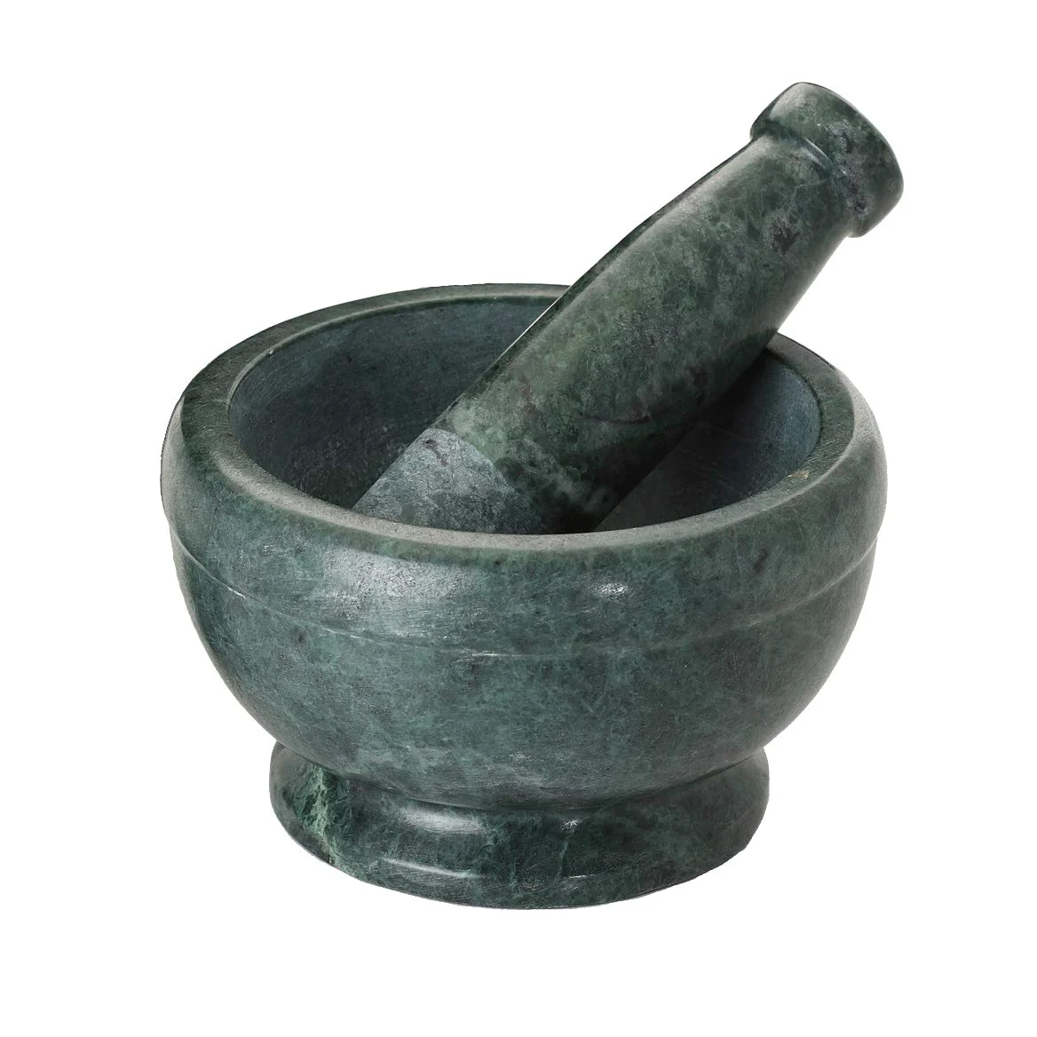 NKlaus Mortier en serpentine Ø 12cm avec pilon Mortarium grand 1,5kg Lourd bol à râper Épices Concasseur Herbes Encens 1183