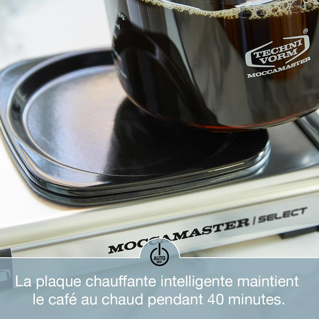 Moccamaster KBG Select, Cafetière à filtre, Pichet en verre, Yellow Pepper, 1.25L