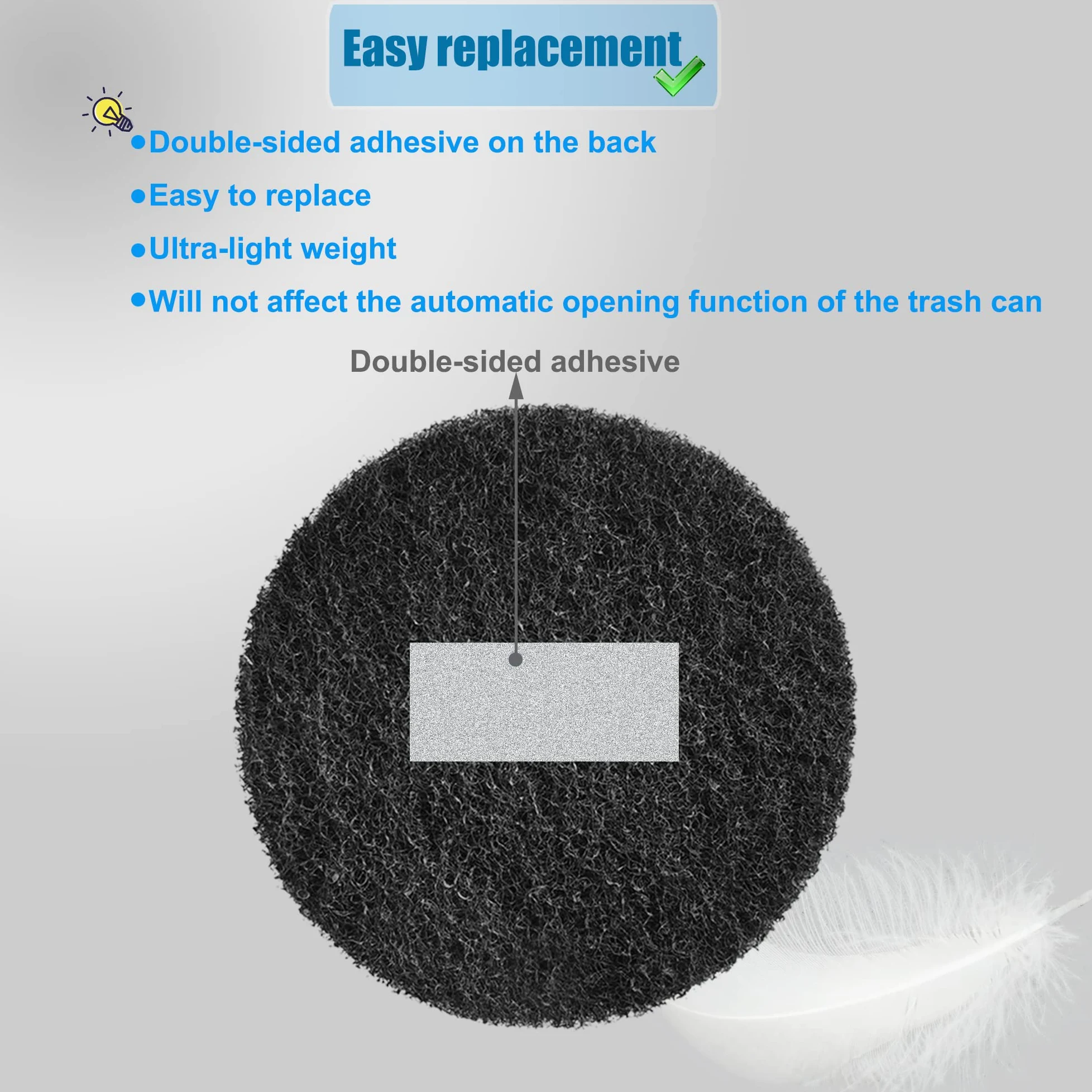Lot de 12 filtres universels Absorbant Les odeurs, désodorisant au Charbon Actif pour poubelles, seaux à Compost, comptoir et bacs de Recyclage (Ronds)