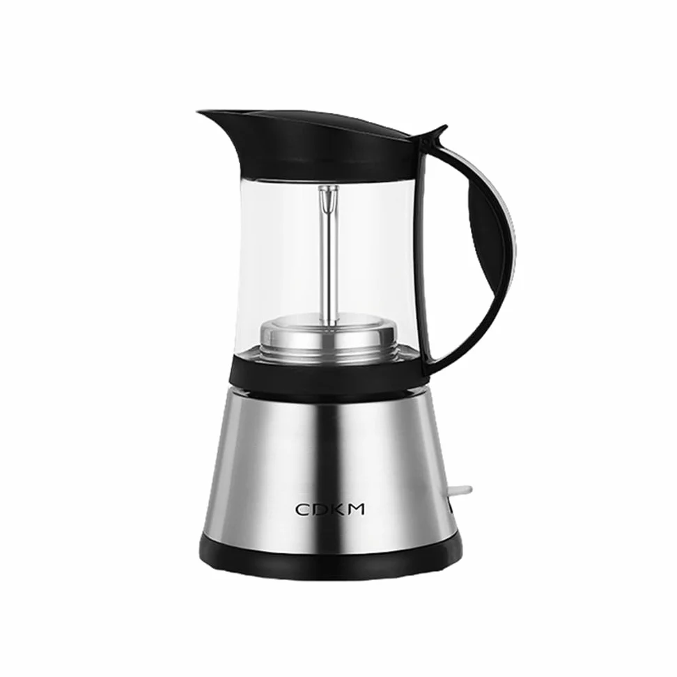 Cafetière Électrique, Cafetière italienne,Pot à moka portable 340ml | Verre Borosilicate machine à café, Mise hors tension automatique,Machine à Expresso,3/6 Tasses,Facile et Sécurisé