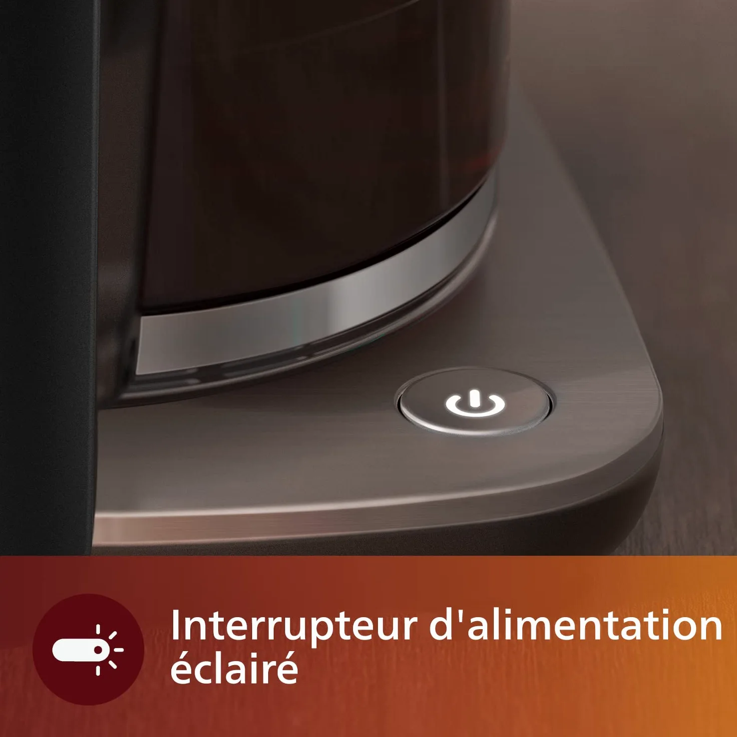 Philips Cafetière Filtre - 1.25L, Jusqu'à 15 Tasses, Bouillir et Infuser, Noir/Argent (HD5416/60)