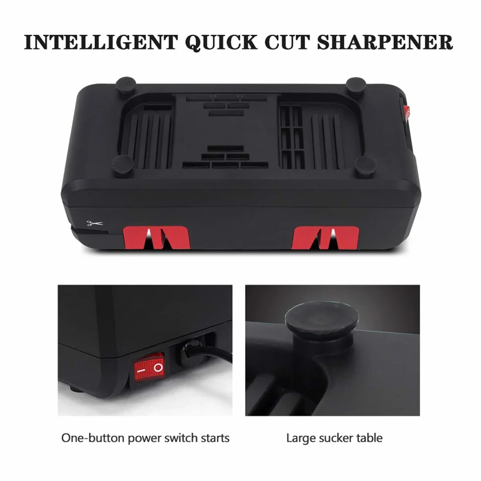 Aiguiseur de Couteaux Electrique, Chef Choice, Eguiseur de Couteau Professionnel, Revêtement Diamant, Base Antidérapante, 3 en 1 Aiguiseur pour Couteaux de Cuisine, Ciseaux, Tournevis (Noir)
