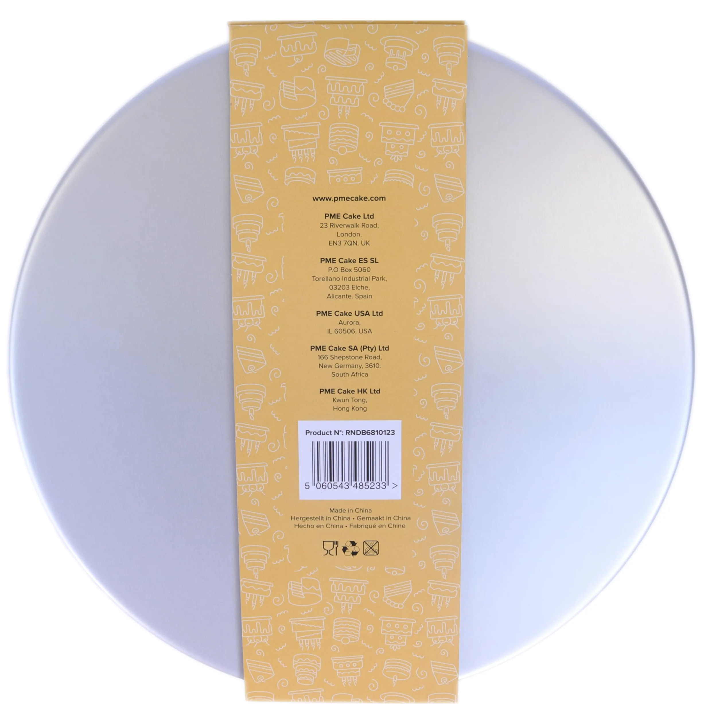 PME - Moules à Gâteaux Ronds 15, 20, 25, 30 cm x 7,5 cm de Profondeur, Lot de 4, Plata