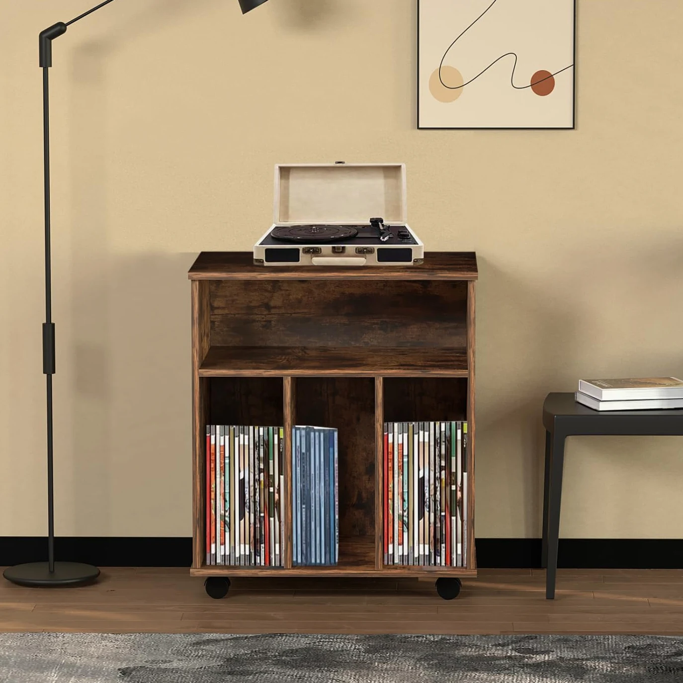 VDD Meuble de Rangement pour vinyles LP - bibliothèque - Rangement Magazines Livres disques