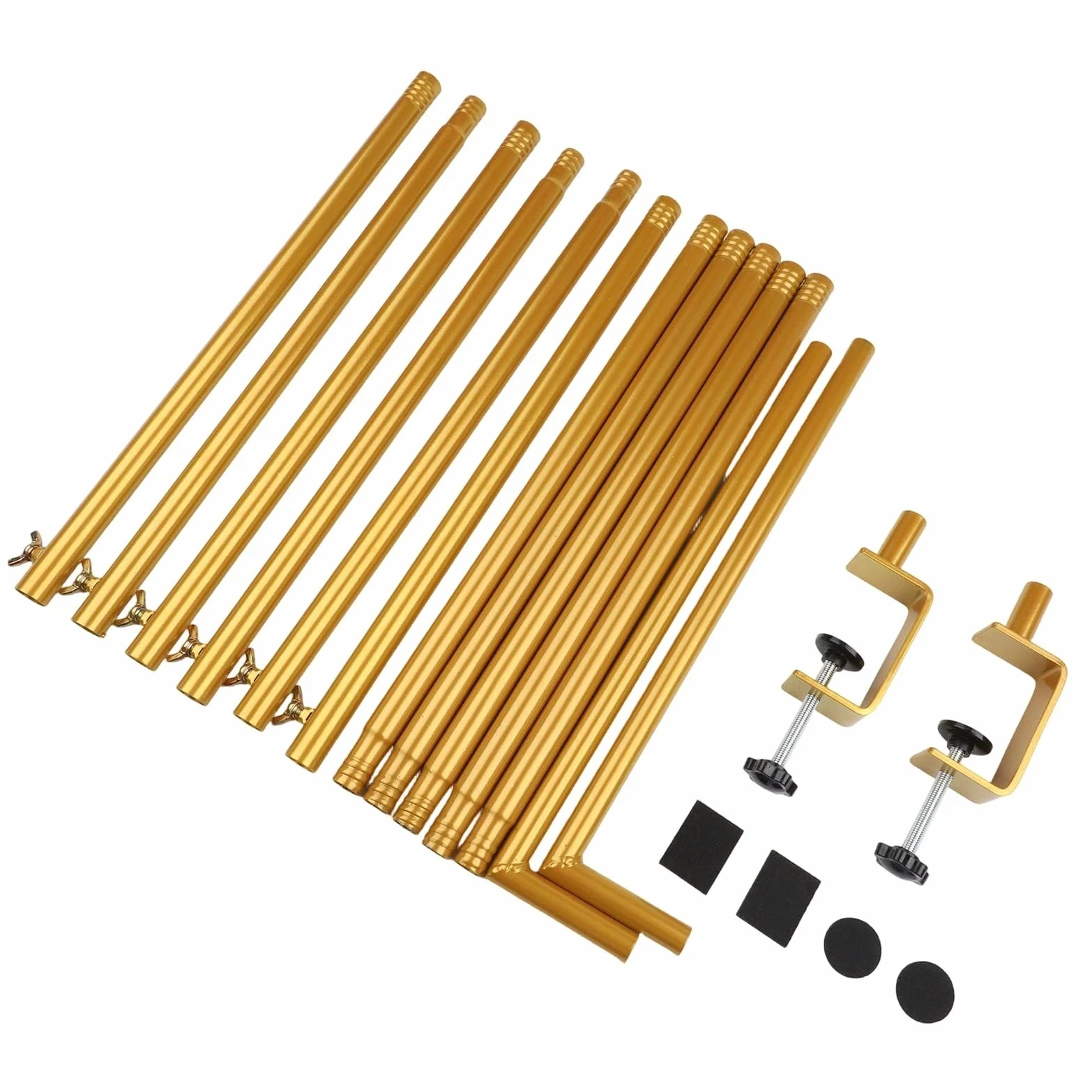 Support d'arche de table en métal de 116 à 254 cm de longueur réglable, tige de suspension de 110 à 140 cm de hauteur avec 10 attaches et sac de transport pour fête prénatale, anniversaire de mariage