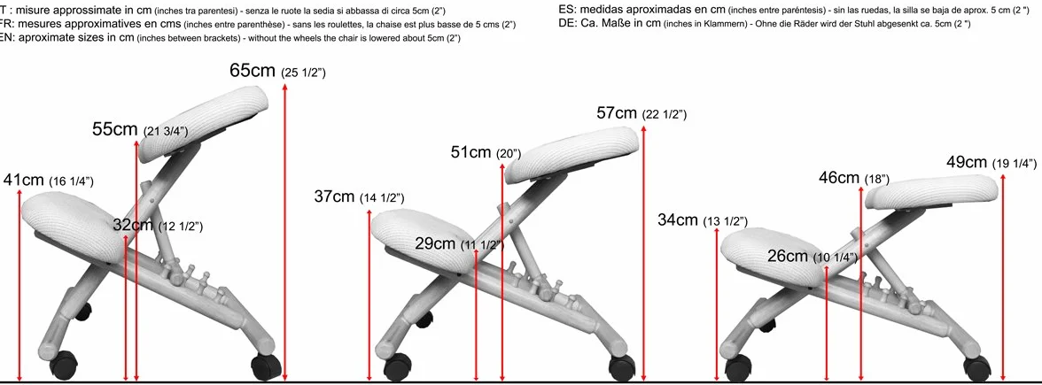 cinius Chaise Ergonomique Professionnelle sans Dossier Couleur Naturelle
