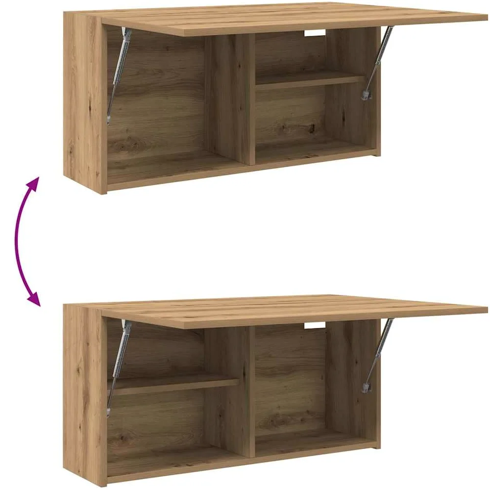 Armoire murale de bain chêne artisanal bois d ingénierie