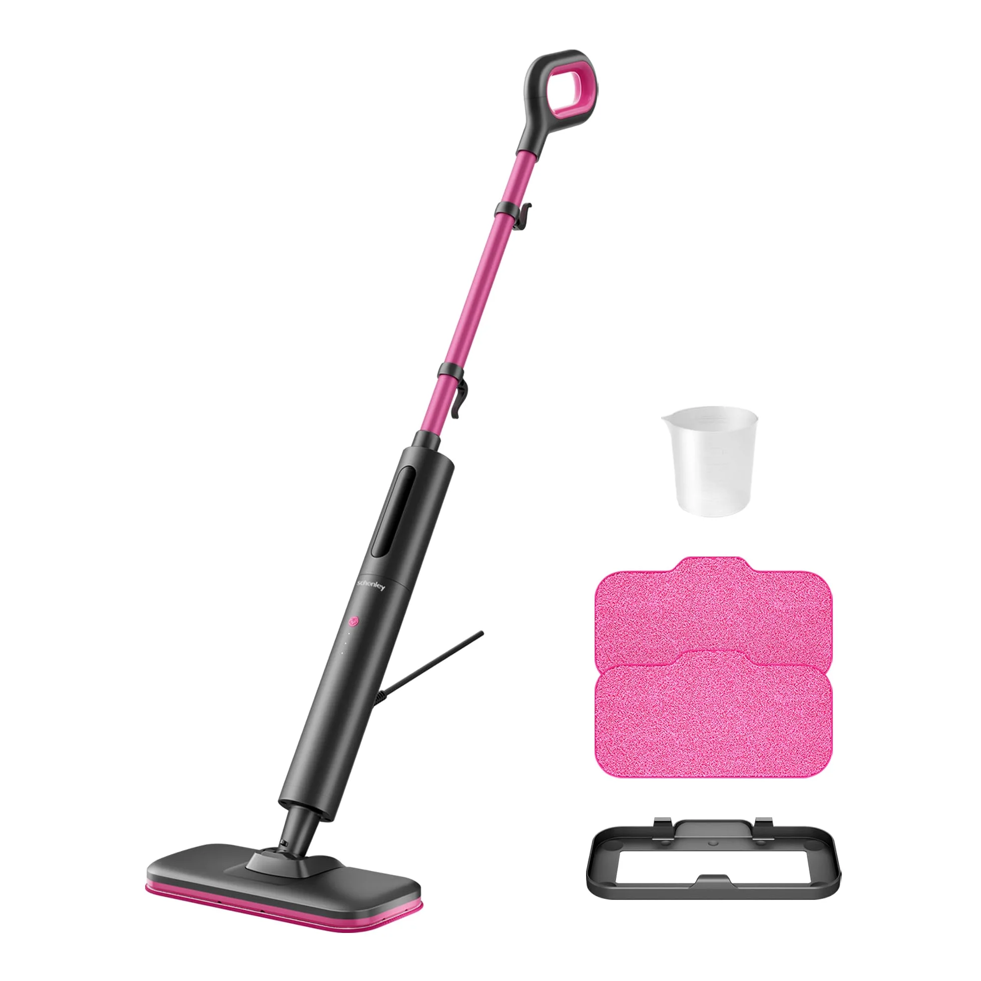 Schenley balai vapeur – chauffe rapide en 10 s, nettoyage sans produits chimiques pour sols durs, carrelage et stratifié, patins lavables, 3 niveaux de vapeur pour tapis, autoportant, design épuré