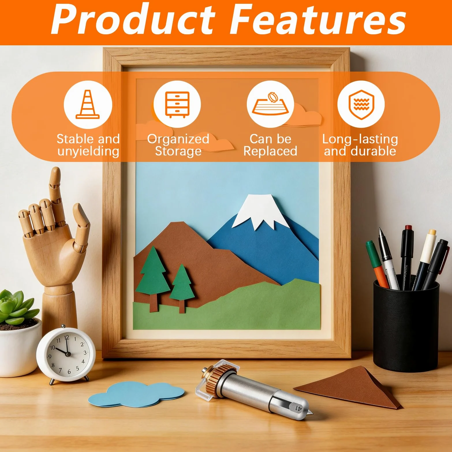 Couteau Et Lame De Rechange Pour Cricut Maker Pour La CréAtion D'éTiquettes Cartes Badges (Pointe De Gravure+Molette Simple+Molette Double+BoîTier D'EntraîNement) (Stil 1（41）)