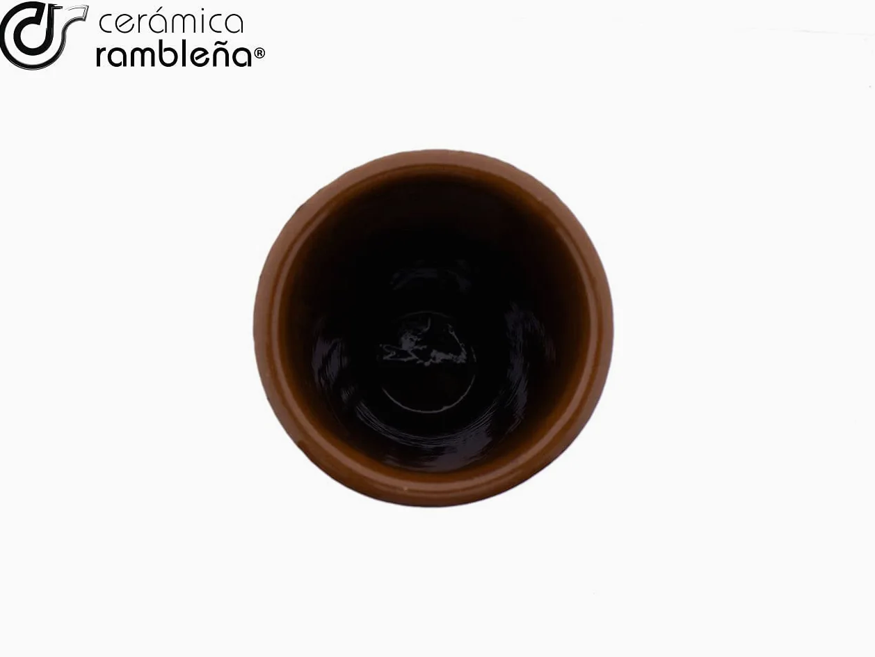 CÉRAMIQUE RAMBLAIGNE | Lot de 6 verres à bière | Tubes à bière en argile rouge | Verres à eau | 300 ml