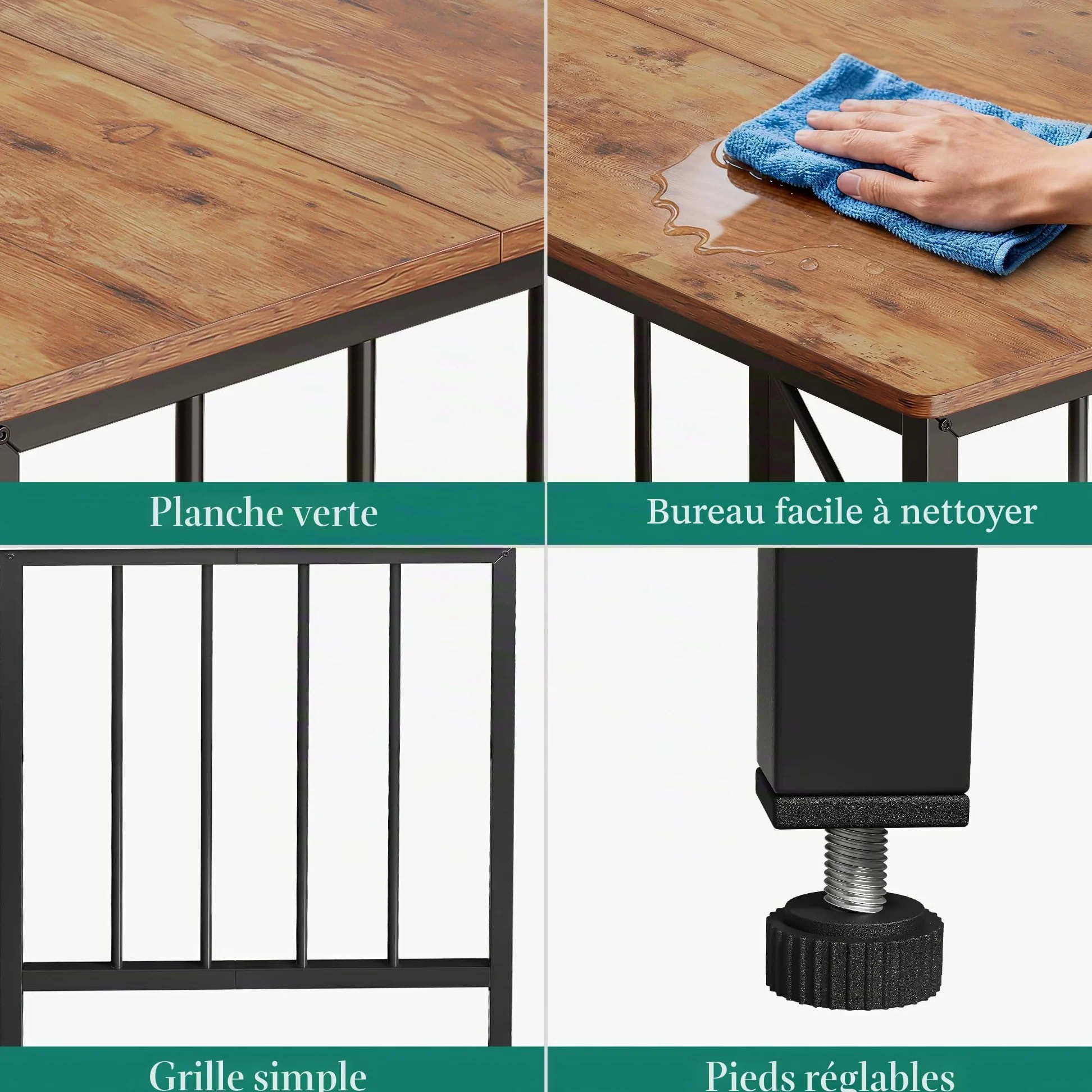YITAHOME Ensemble Table de Salle à Manger et 2 chaises, Ensemble de Salle à Manger 3 pièces avec Banc, Peu encombrant, Table à Manger pour Cuisine, Appartement, Marron Rustique