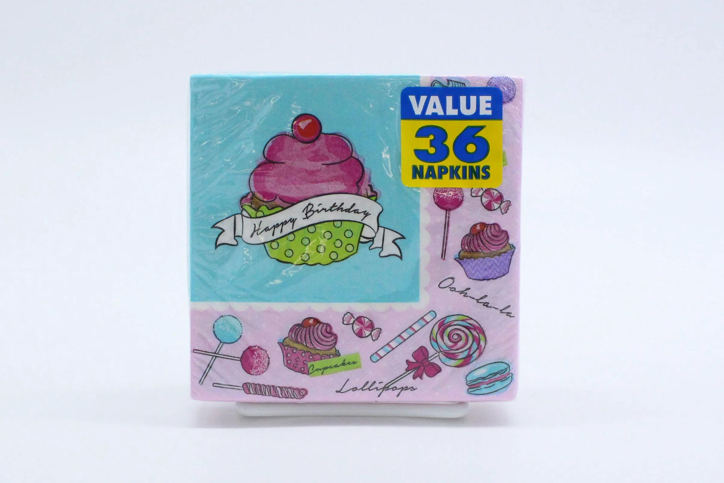 amscan Lot de 36 Serviettes de Table en Papier Motif Bonbons célestes 12,7 x 12,7 cm