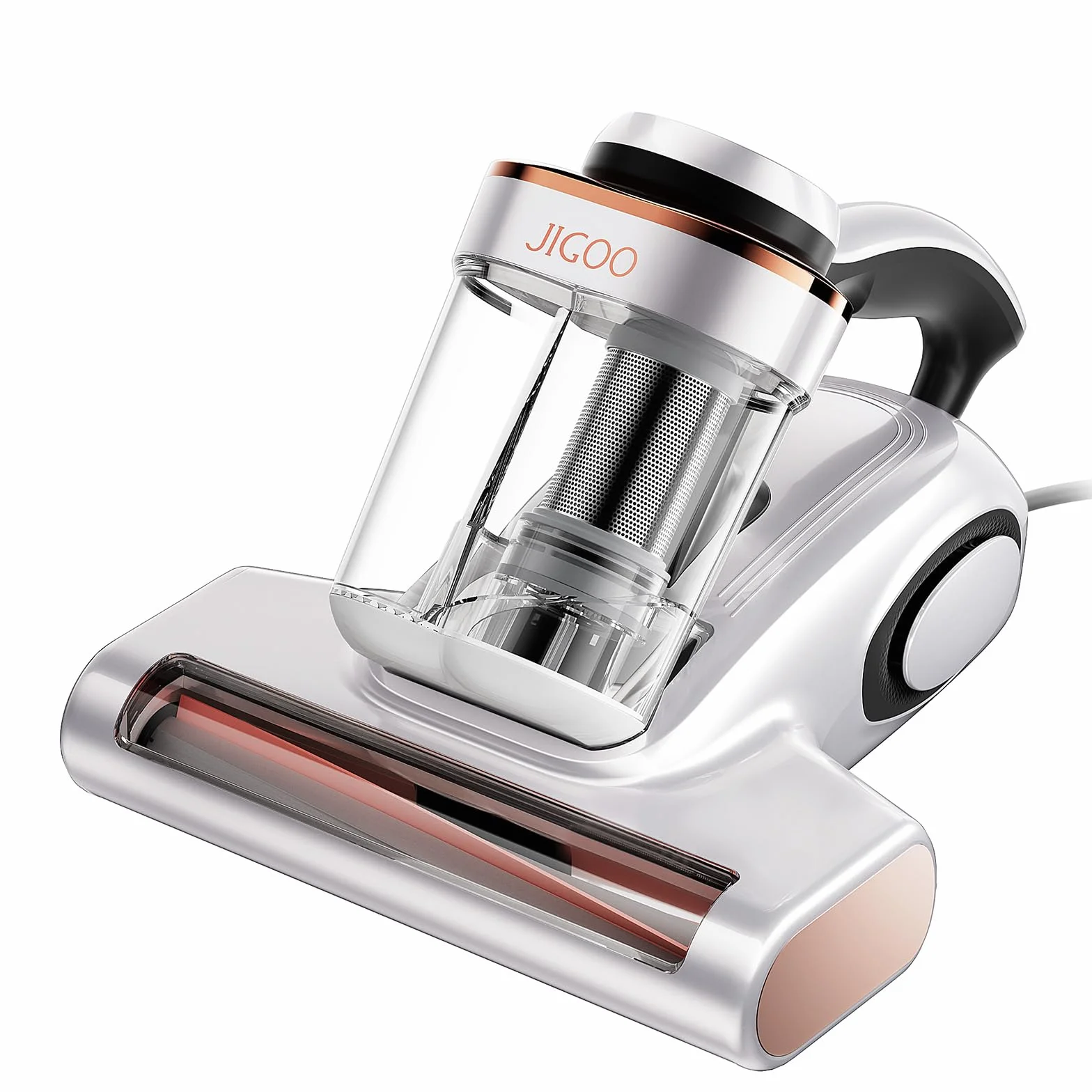 JIGOO J300 Aspirateur Matelas: Anti-Acariens et Poils d'animaux, Capteur Intelligent et Lampe UV, 500W pour Lit et Canapé, Élimine Les Allergènes