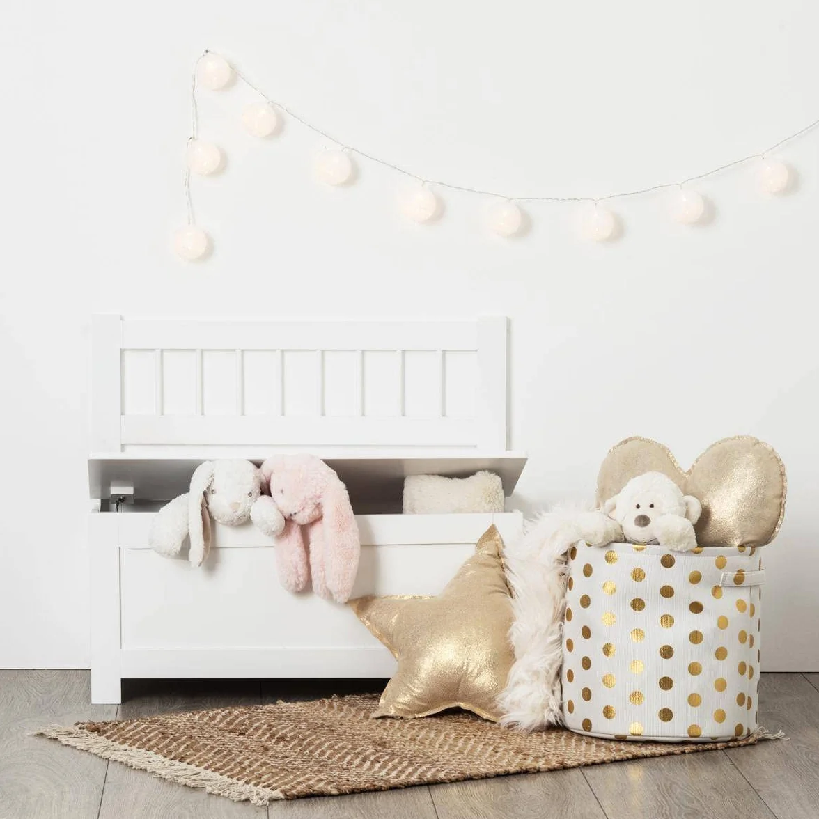 Atmosphera - Banc Coffre Enfant Blanc en Bois