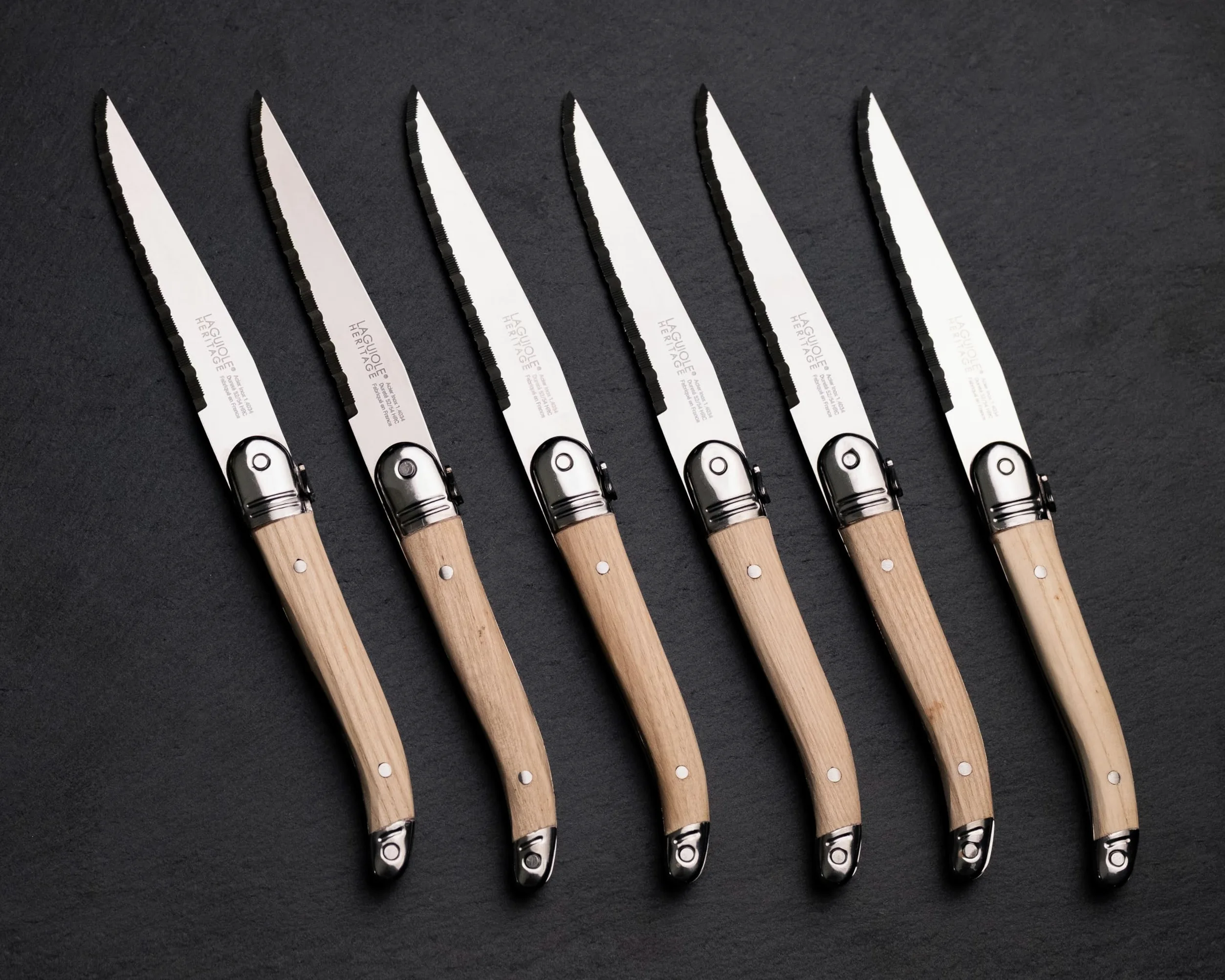 Coffret de 6 couteaux - Laguiole Héritage - Made In France (Bois Clair)