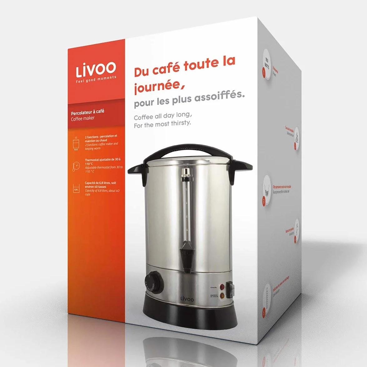 Percolateur À Café 6.8l 40 Tasses - DOM397