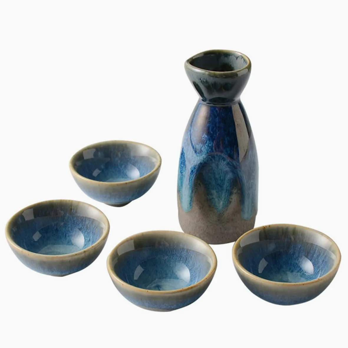 Tasses à saké, tasse à saké traditionnelle, verres à vin en céramique, verres multi-usages traditionnels – Design de bouteille, tasses à thé, cadeaux antiques et carafe chauffante, verre multi-vintage