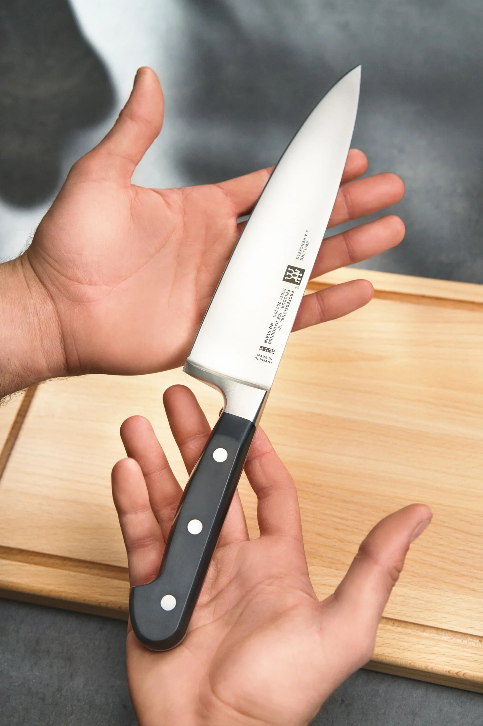 ZWILLING Professional S Set de couteaux 3 pièces, acier spécial inoxydable, noir, Made in Germany