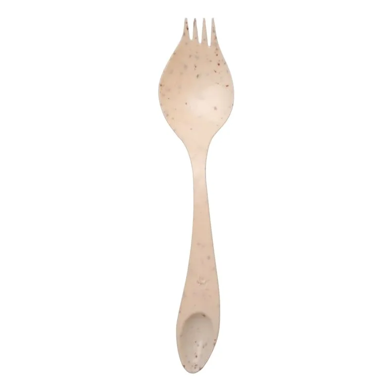 Cuillère fourchette Georgette végétale - Lot de 50 - Noir charbon - 16 cm