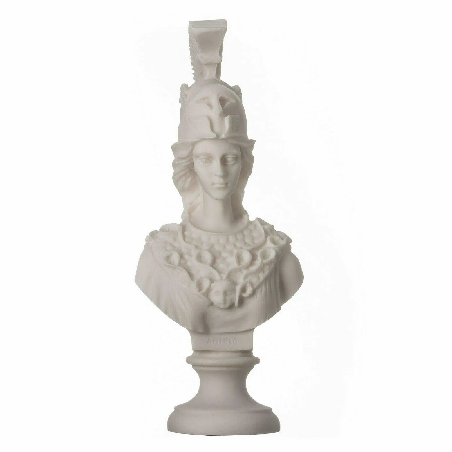 BeautifulGreekStatues Athena Pallas Sculpture Buste Minerva déesse grecque ancienne Albâtre 20 cm