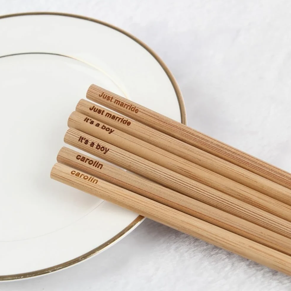 Lot de 50 baguettes personnalisées avec nom, lettrage personnalisé pour mariage, baguettes personnalisées
